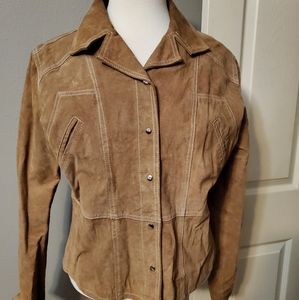 100% Light Brown Leather Jacket